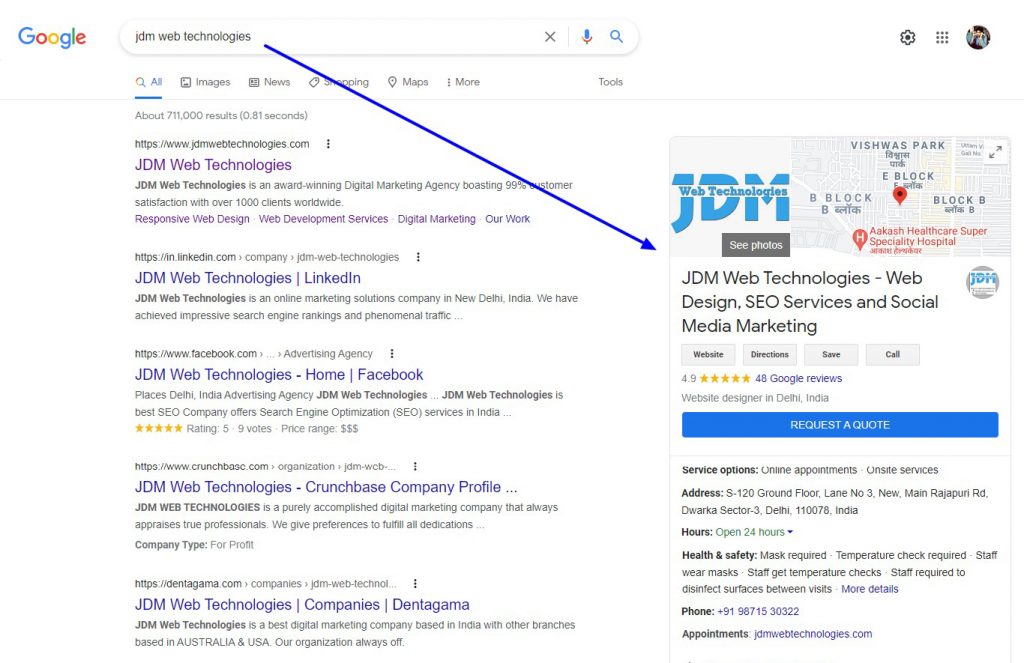 JDM Web Technologies Google My Business